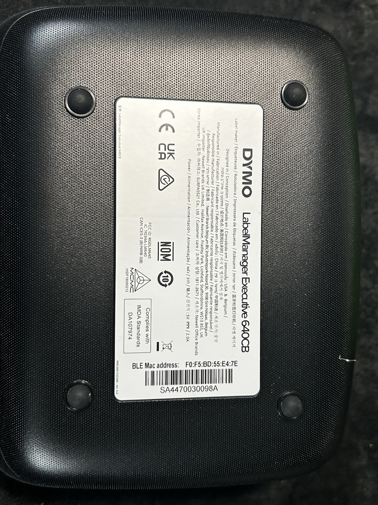 Genuine DYMO LabelManager Executive 640CB Portable Compact Label Printer NEW