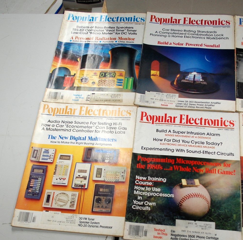 Rare Popular Electronics Magazine 10 Issues 1980 Ships Worldwide