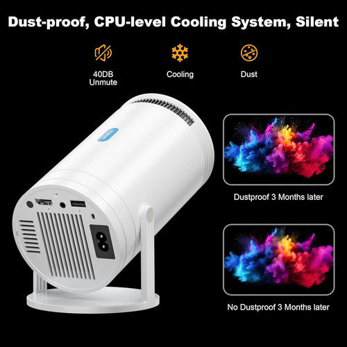 Mini Projector, Native 1080P Portable Projector with Carrying Case, 4K...