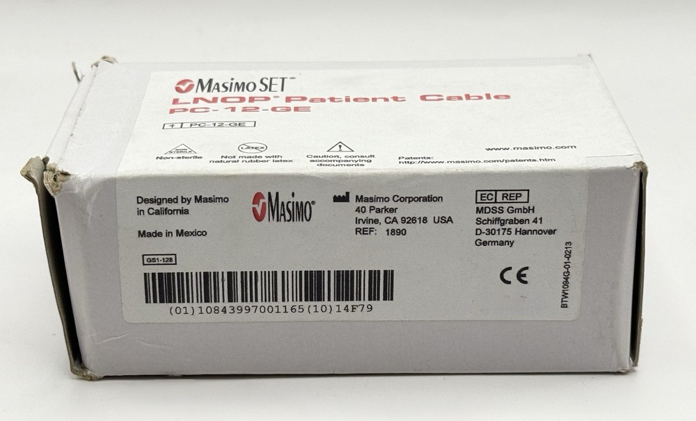 Masimo LNOP Patient Cable PC-12-GE, REF: 1890