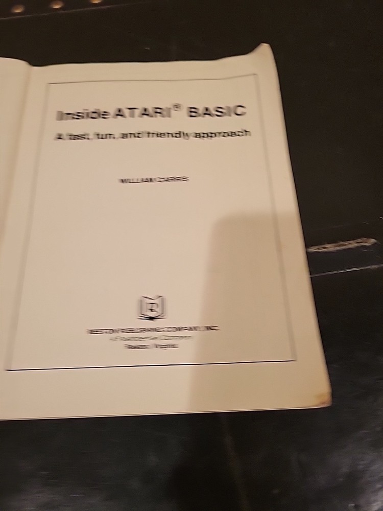 INSIDE ATARI BASIC By Bill Carris Atari Vintage Manual 400/800/XL/XE Preowned