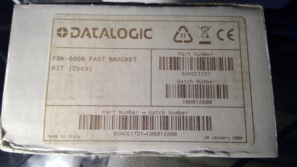 DATALOGIC FBK-6000 BRACKET KIT Laser Bar Code Scanner Fixed 93ACC1721
