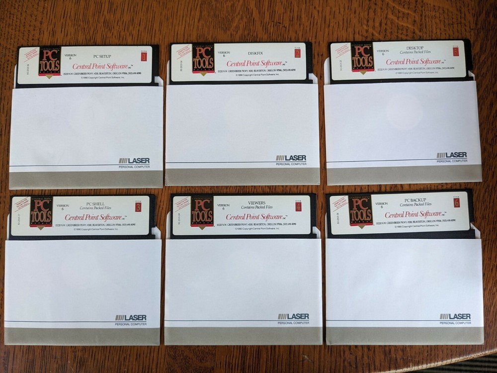 Laser Computer Central Point Software PC Tools Deluxe 6.0 for IBM - 6 DISK SET