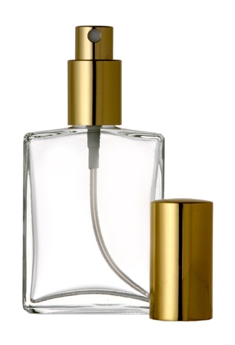 Perfume Cologne Atomizer Empty Refillable Glass Bottle Gold Sprayer 2 oz 60ml