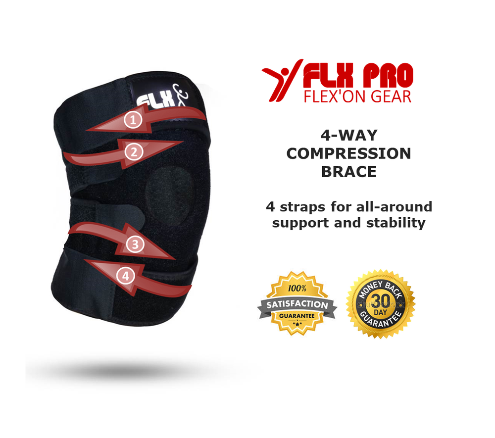 Knee Brace Adjustable Compression Straps Patella Support Sleeve Plus Size