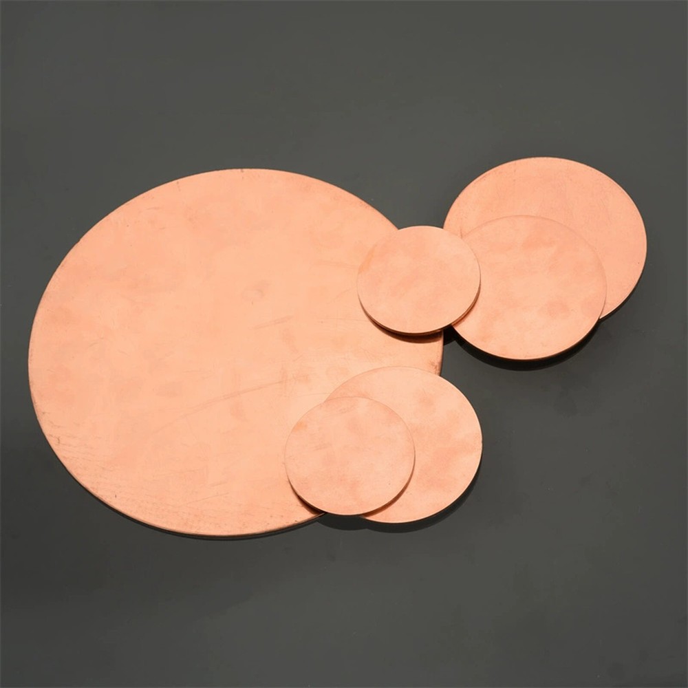 Round Copper Sheet Various Sizes,Various Thickness, T2 99.9% Pure Cu Solid Disc