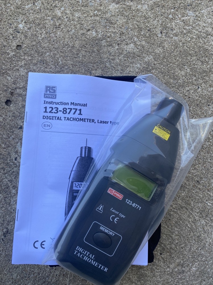 RS PRO 123-8771 Laser Tachometer Digital Tachometer