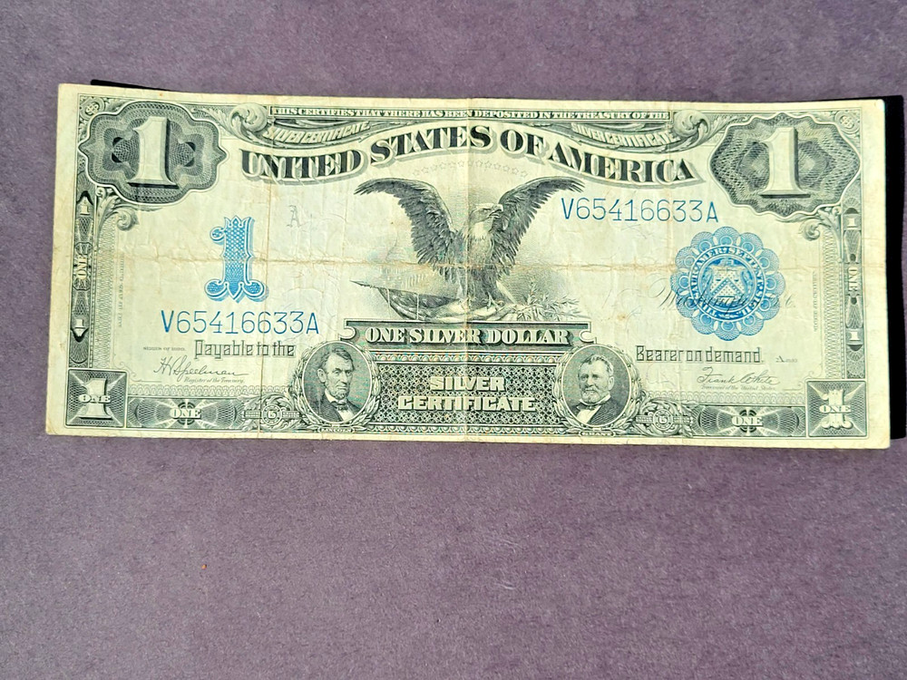 1899 $1 Silver Certificate Dollar **Rare** Black Eagle Large Size Note