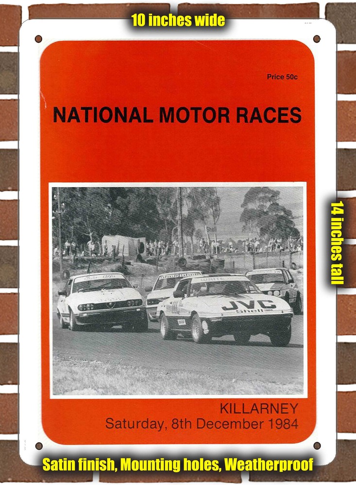 Metal Sign - 1984 Killarney Racing Program - 10x14 inches