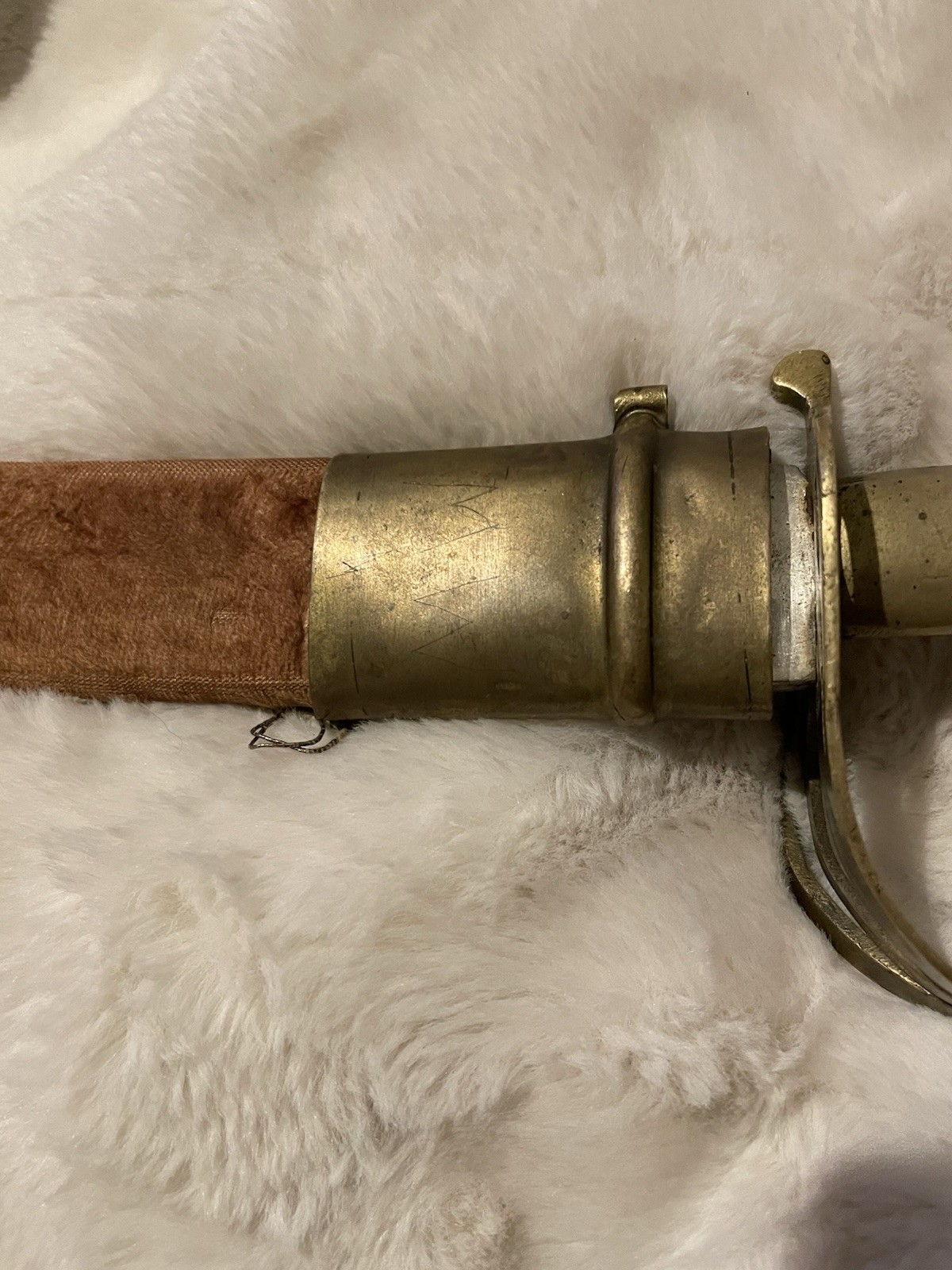 VIntage Shamshir India Dress Sword with Brass Scabbard 22”