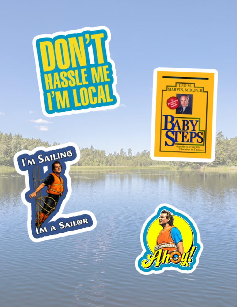 What About Bob? 90's Movie 4pc Sticker Pack