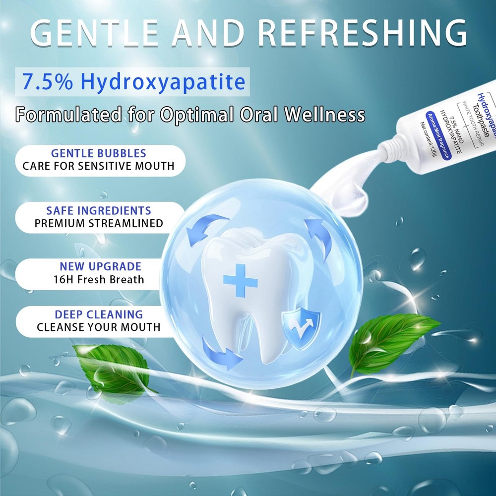Hydroxyapatite Toothpaste - Fluoride-Free Nano Hydroxyapatite Toothpaste 7.5 ...