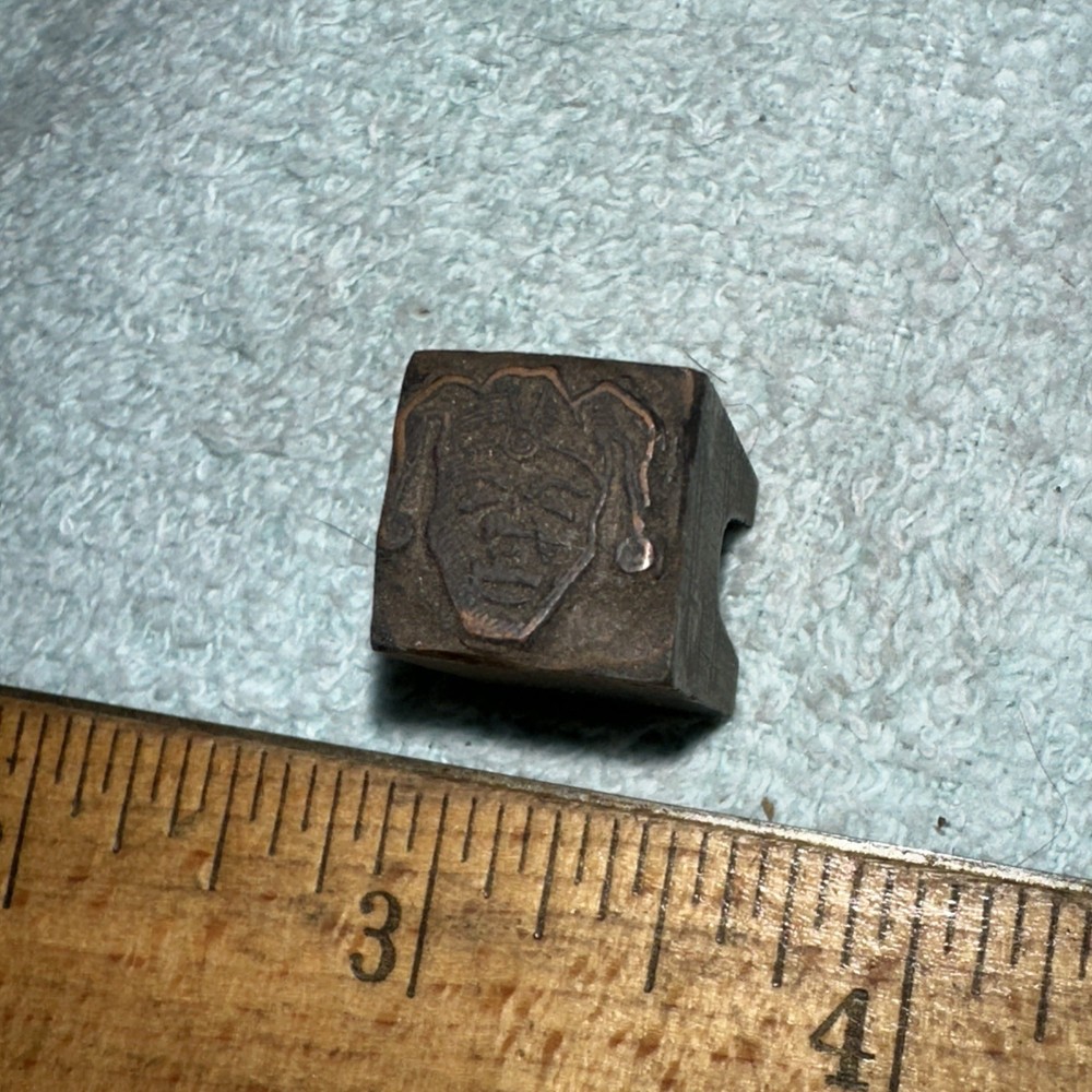 Printing Block “ Jester Clown “ Lead Block