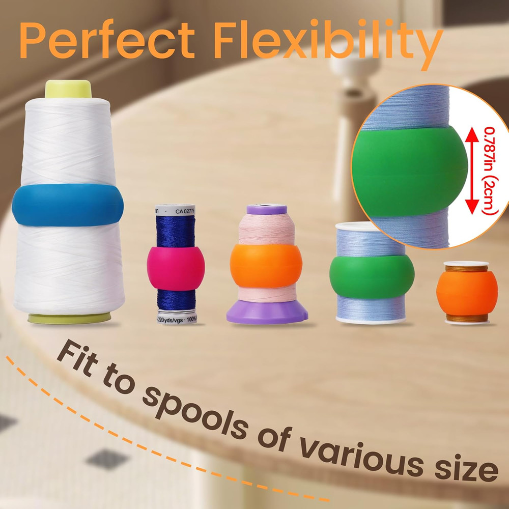 100Pcs Thread Spool Savers/Spool Huggers - Prevent Tails from Unwinding - No Loo
