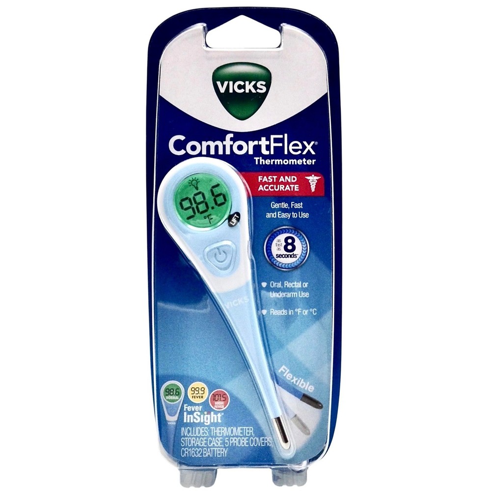 NEW Vicks ComfortFlex Digital Thermometer Fast Accurate 8 Second Read