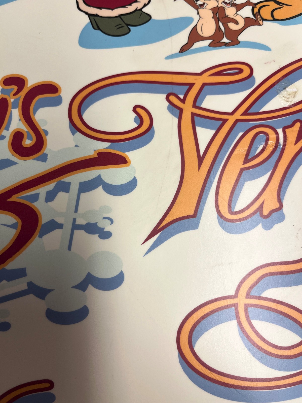 Large 32 x 24 2002 Disney World Christmas Party Park Used Prop Display Sign