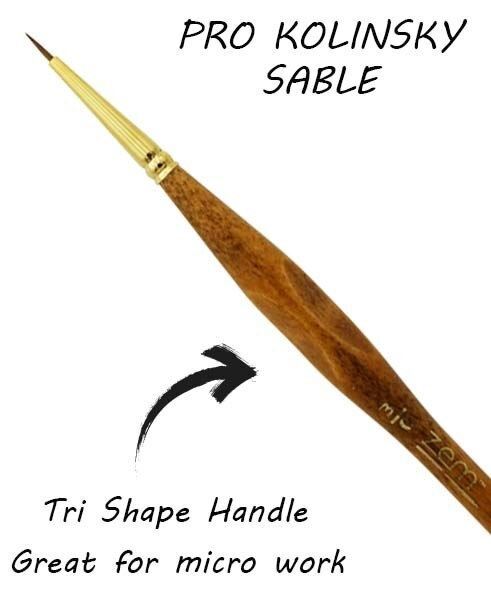 7001 Kolinsky Pure Sable Round Triangular Handle Grip