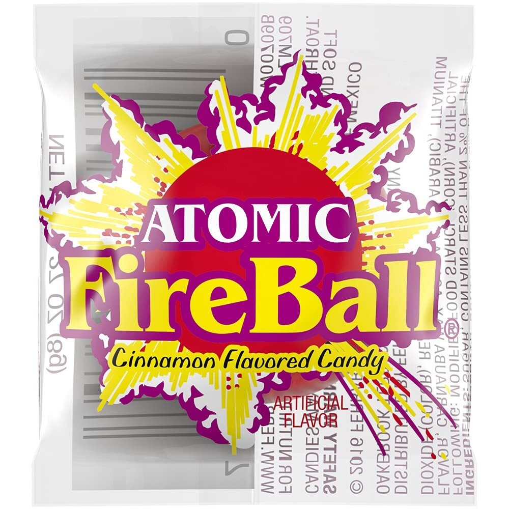 Atomic Fireballs Candy, 4.05 Pound Bulk Candy Tub