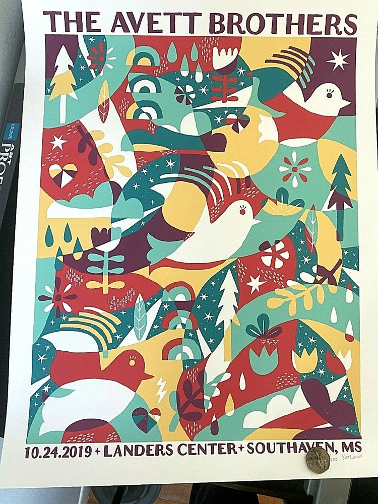 Avett Brothers 2019 SOUTHAVEN MS AP Signed S/N #/200 Poster Print SHIPS TODAY!
