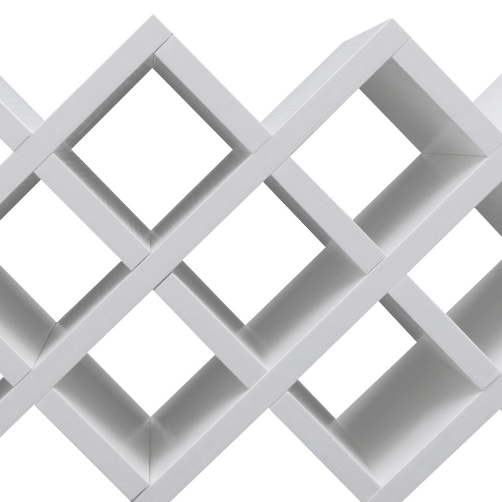 10 Grids Bottle Wine Lattice Rack Wall-Mount Insert Display Storage Holder Shelf