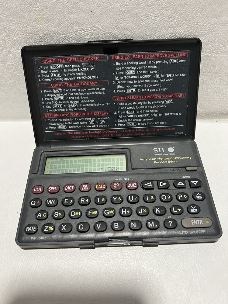 Sll Seiko Instruments American Heritage Dictionary Personal Edition Wp-5401e