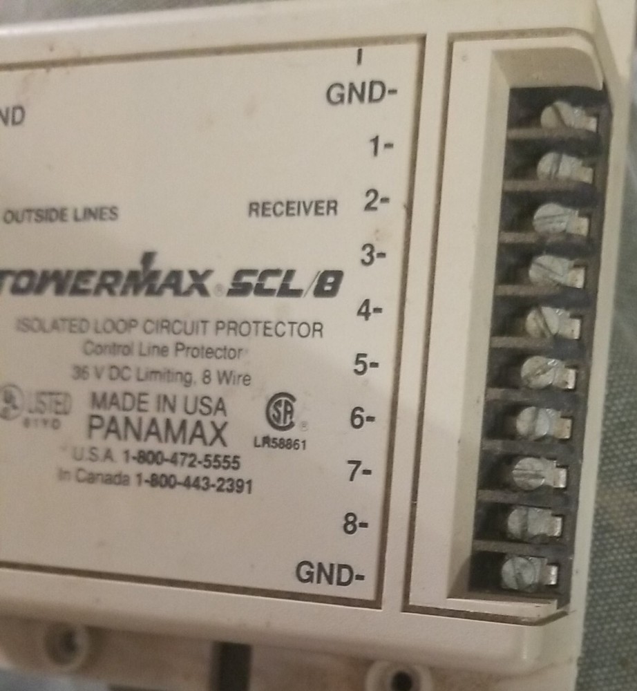 Panamax Towermax SCL/8 Isolated Loop Circuit Protector 36V DC Limiting 8 Wire