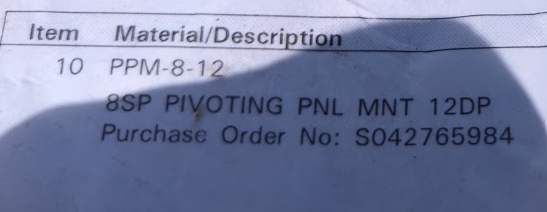 NOS Middle Atlantic PPM-8-12 Pivoting 8 space Hinged Tilting Data Rack Mount