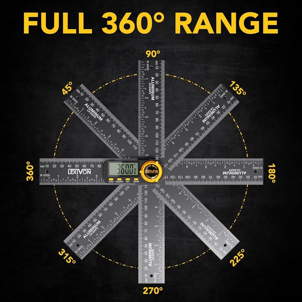 130mm Angle Finder with High-Resolution Display & Heavy-Duty Case
