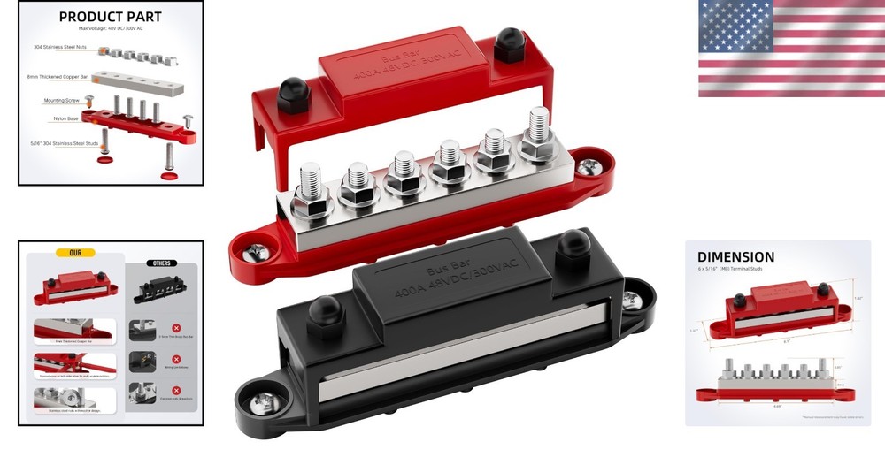 400A Marine Bus Bar with Quick Connect for Streamlined Power Management