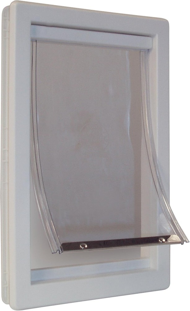 Versatile Telescoping Plastic Pet Door for Medium Breeds - Easy Installation