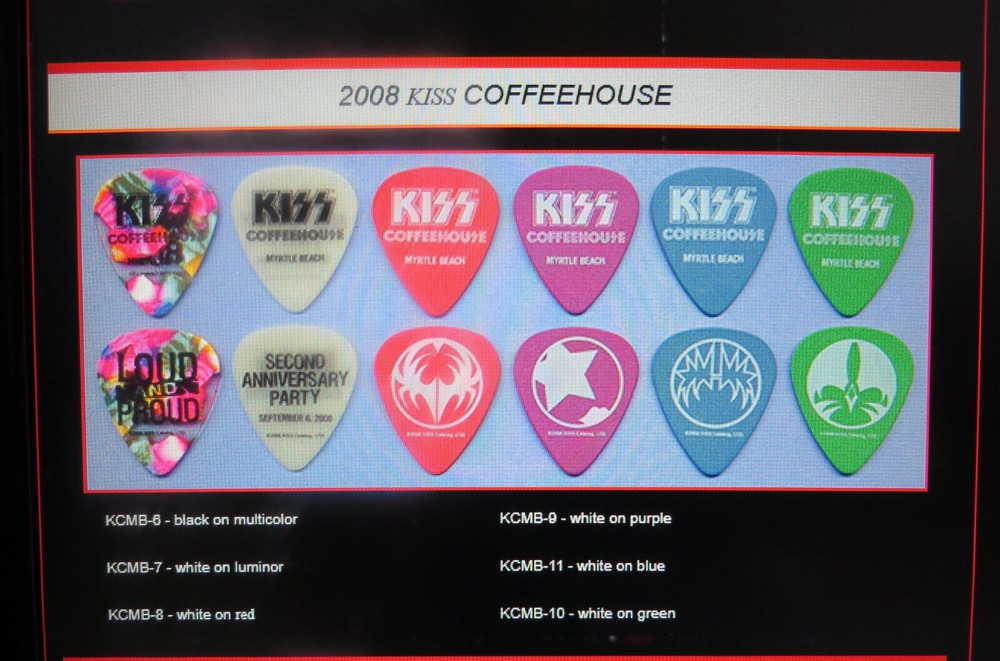 KISS COFFEEHOUSE GUITAR PICK SET 2008