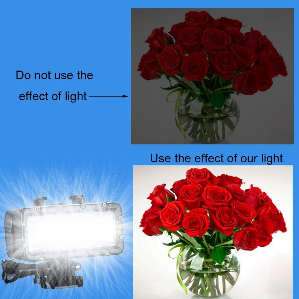 Luz De Buceo De Alta Potencia Regulable Resistente Al Agua Led Video Light F...