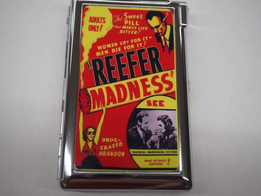 Reefer Madness Weed Cig Case With Built in Butane Lighter