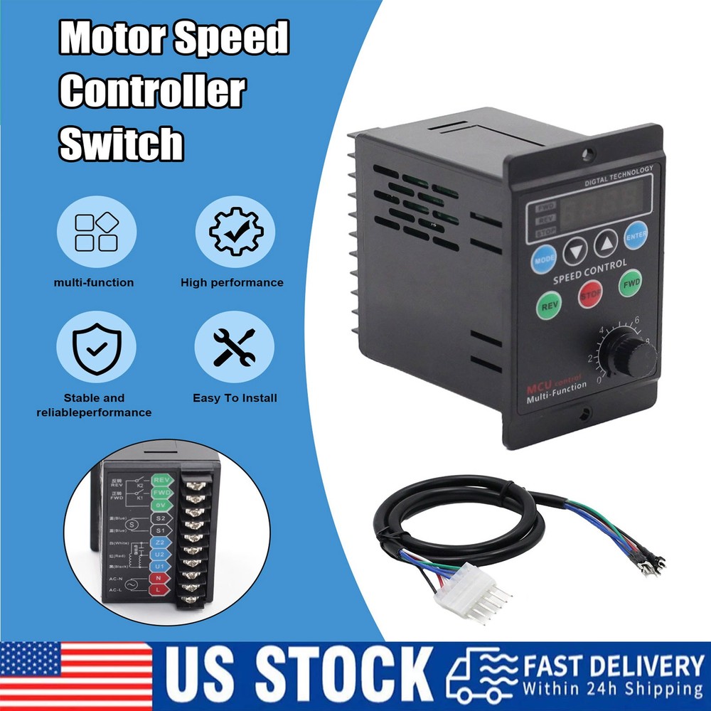 Programmable Motor Speed Controller Variable Speed Governor Switch AC 110V 120W