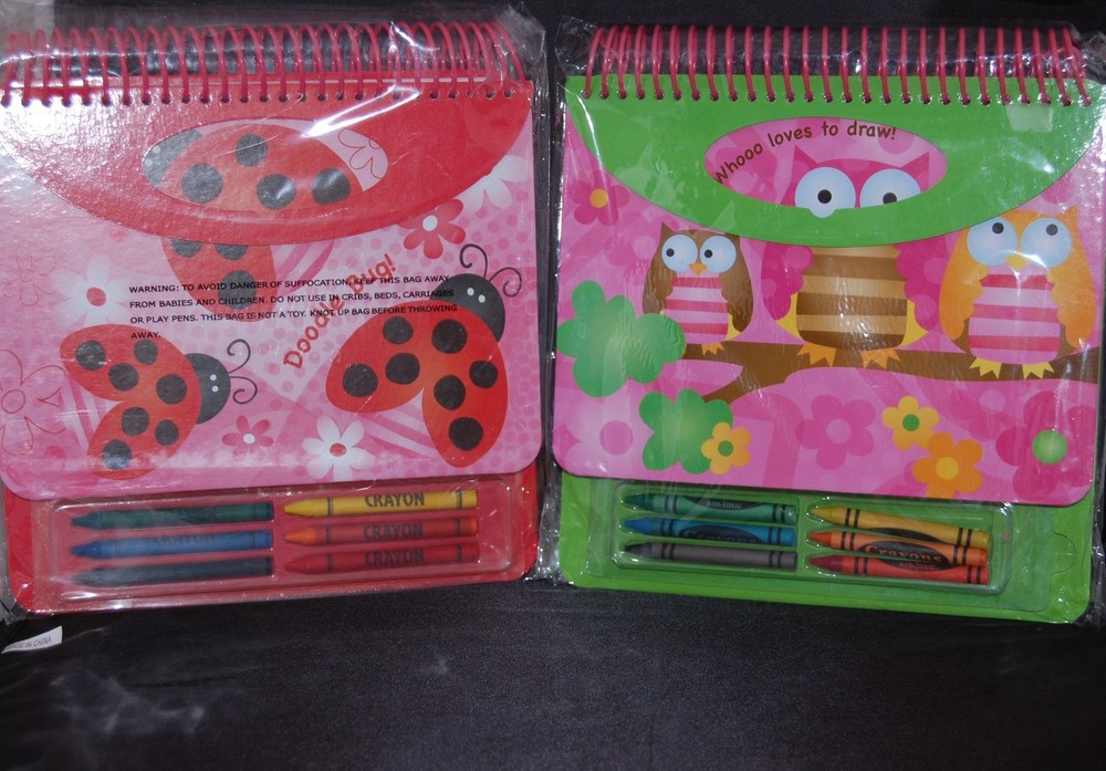Stephen Joseph owl and lady bug drawing pads