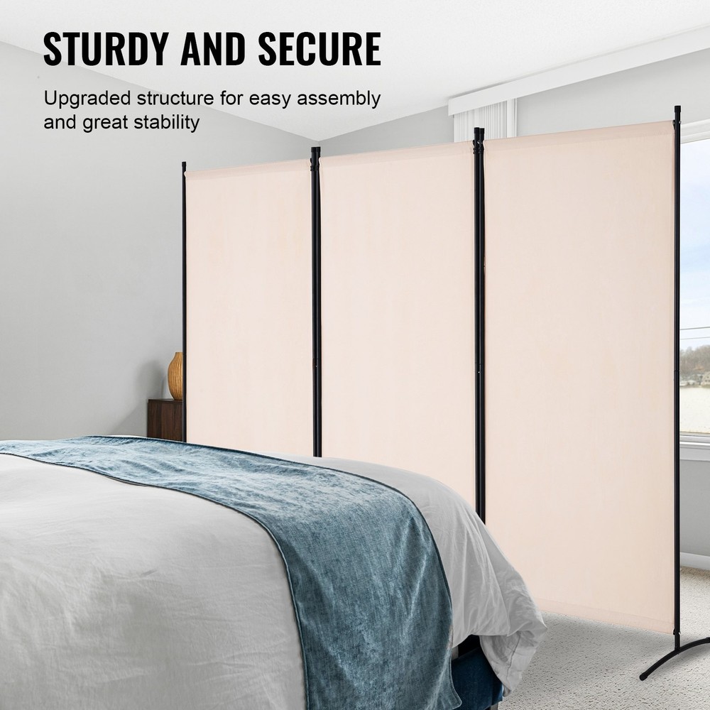 Room Divider, 3 Panel Room Divider, Folding Privacy Screen and Portable Partitio