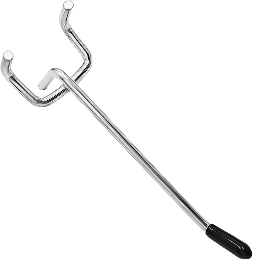 Durable 4-Inch Pegboard Hooks Set with Rubber Caps – 25 Pack for Tool Storage