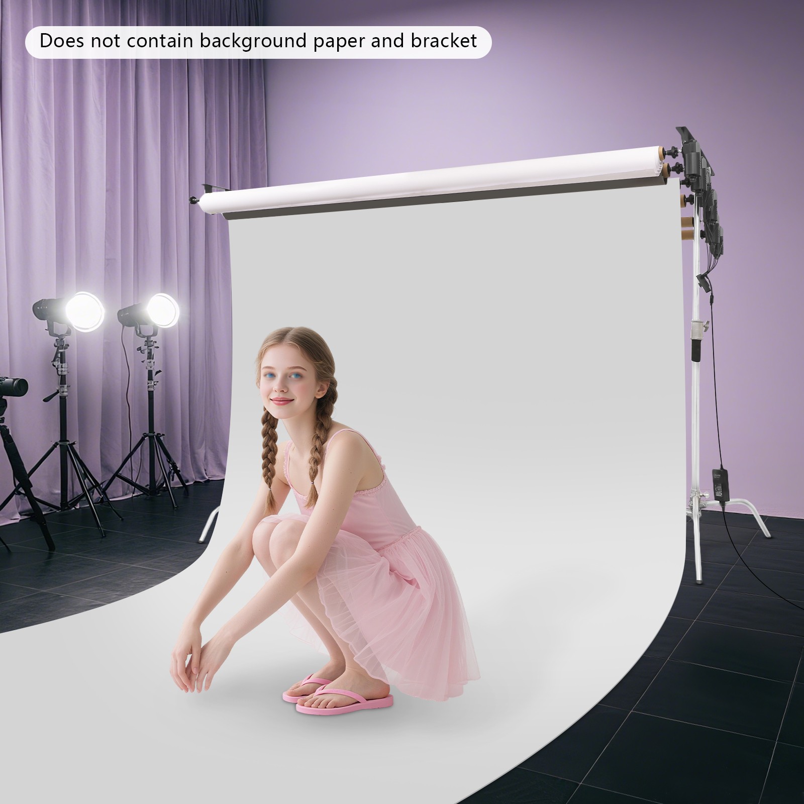 Motorized 6-Roller Backdrop Support System Wall Mount Photo Video w/ Remote