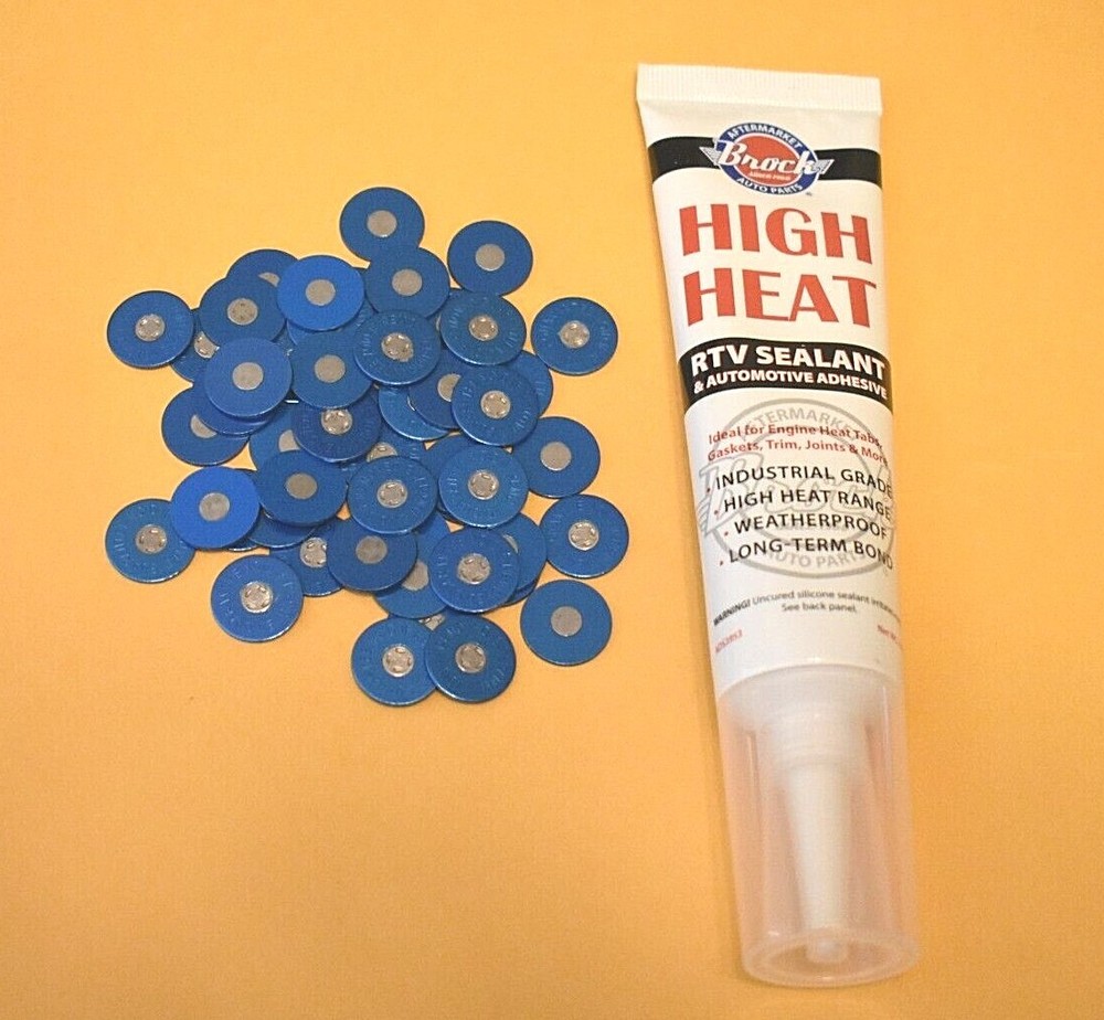 50 Marine Engine Motor Heat Tabs & Adhesive Pack Overheating Indicator