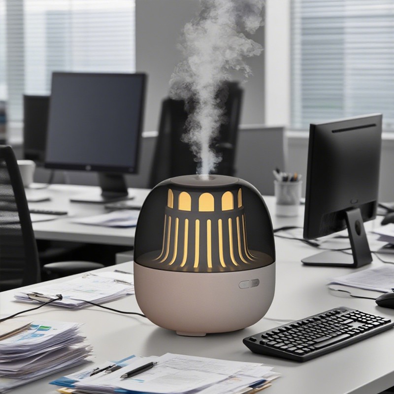 Lighthouse - shaped Aromatherapy Humidifier Black