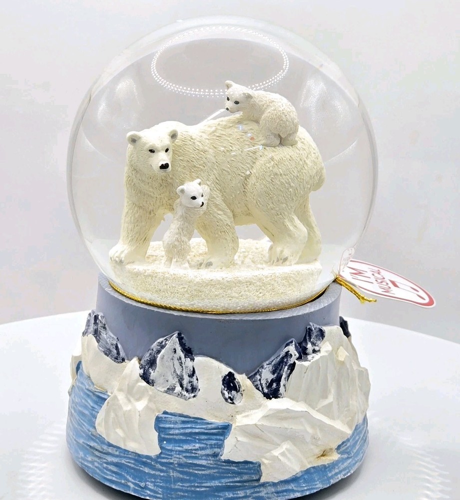 Polar Bear Holiday Snow Globe