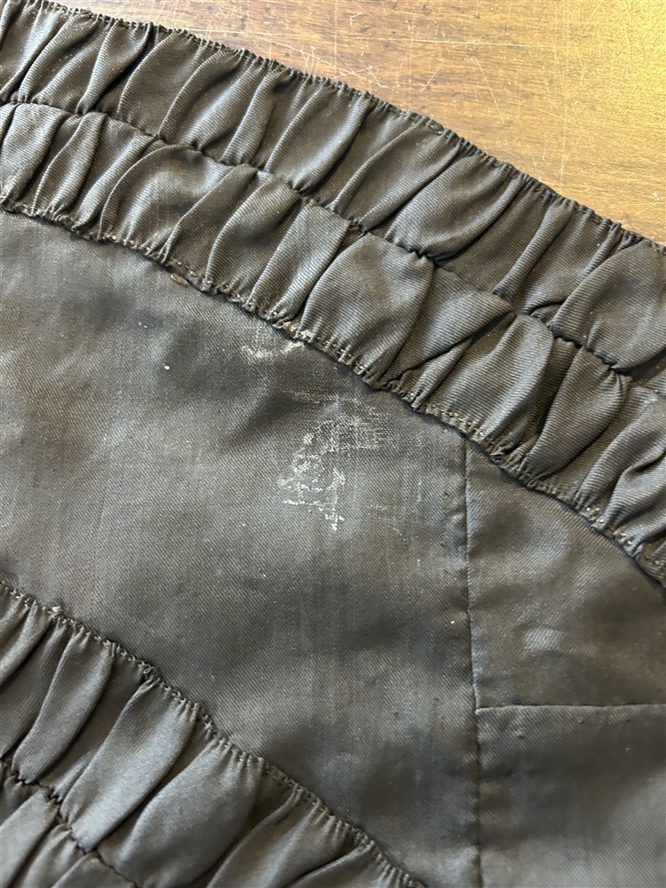 antique shawl cape bombazine black one size handmade Civil War Era real 1850