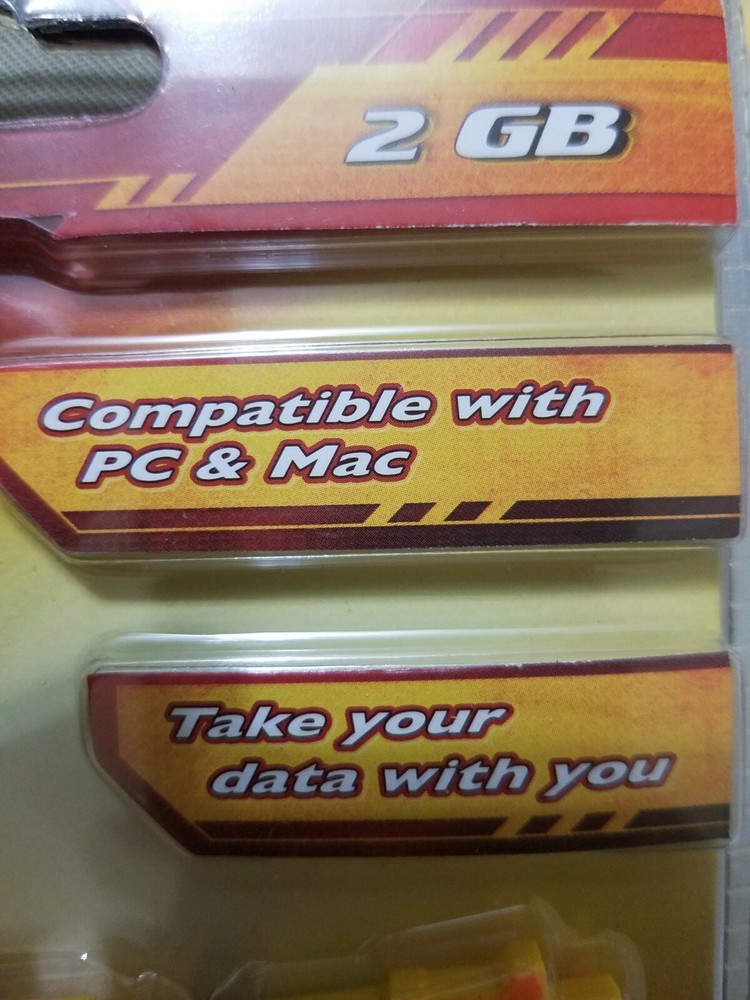 New Sakar Nerf 2GB USB Flash Drive 2GB NERF USB Drive PC & MAC Compatible