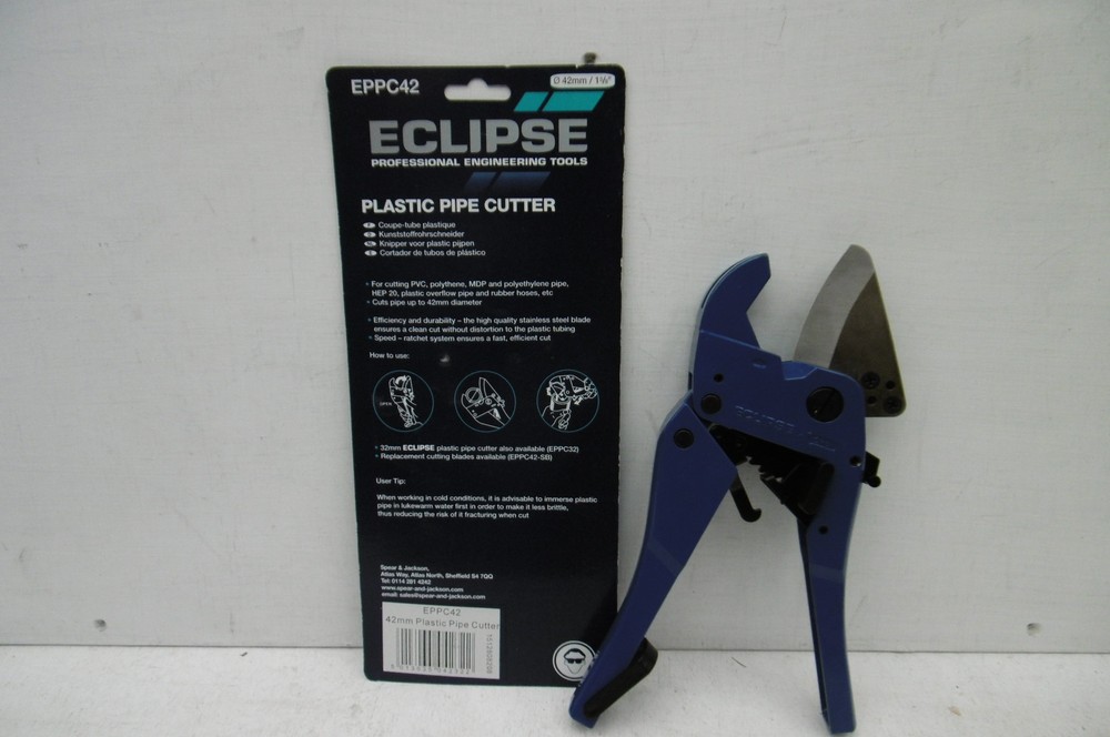 ECLIPSE EPPC42 RATCHET ACTION PLASTIC PIPE CUTTER UP TO 42MM