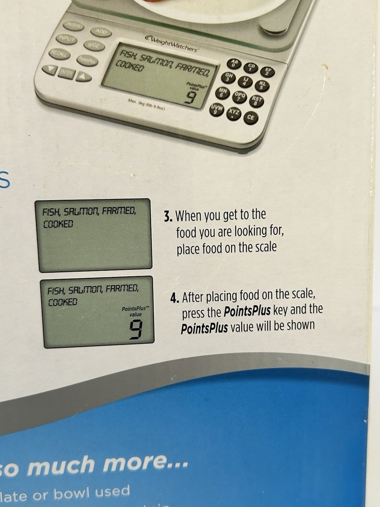 Weight Watchers Electronic Food Scale w Points Plus Values Database