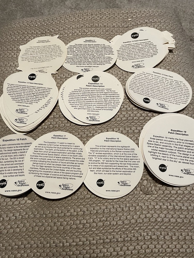 Space Shuttle Patch Decals Selling Individually,expedition 10-19see Description