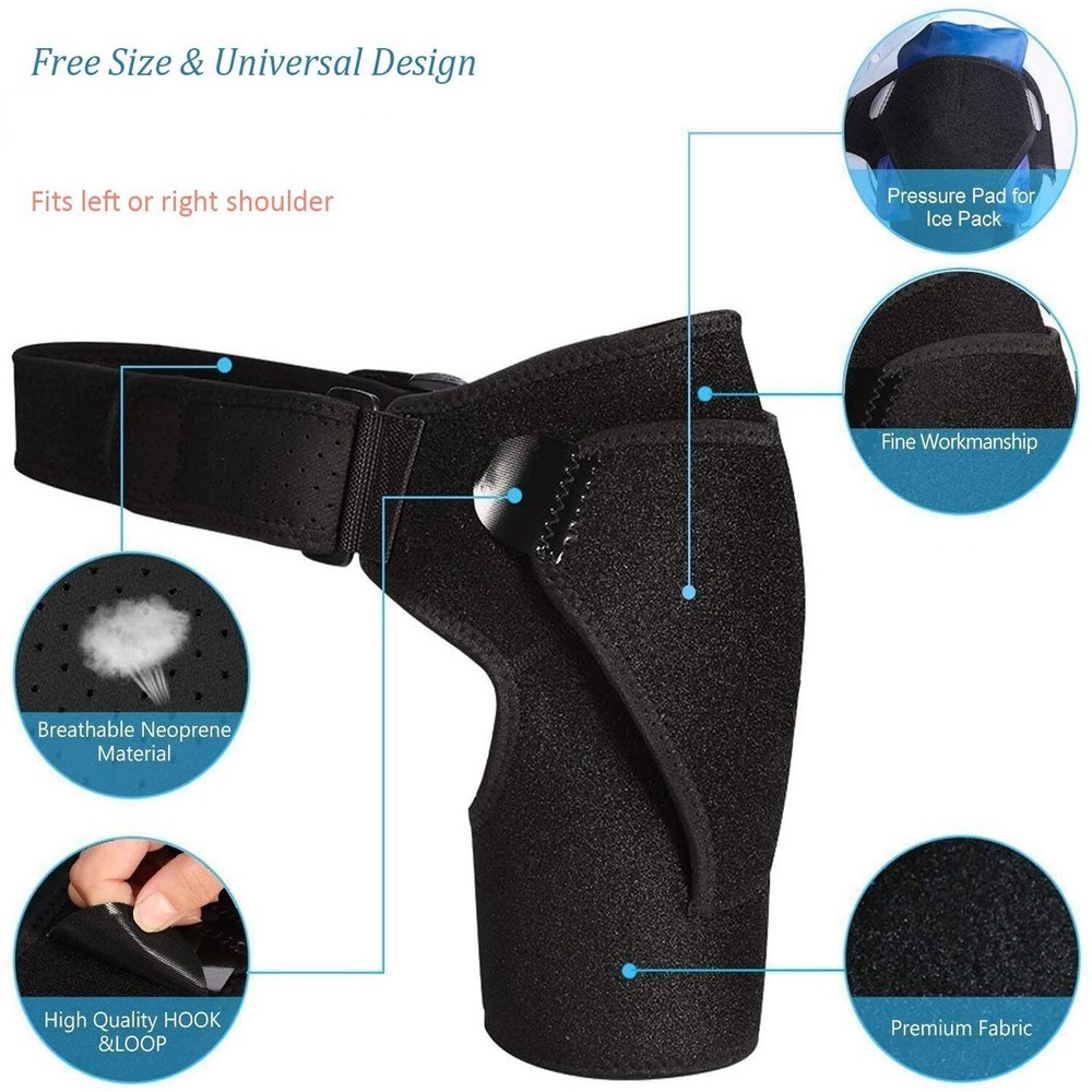 Shoulder Brace Support Compression Sleeve Torn Rotator Cuff Joint Pain Relief