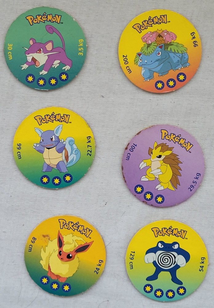 Pokemon Tazos x 6
