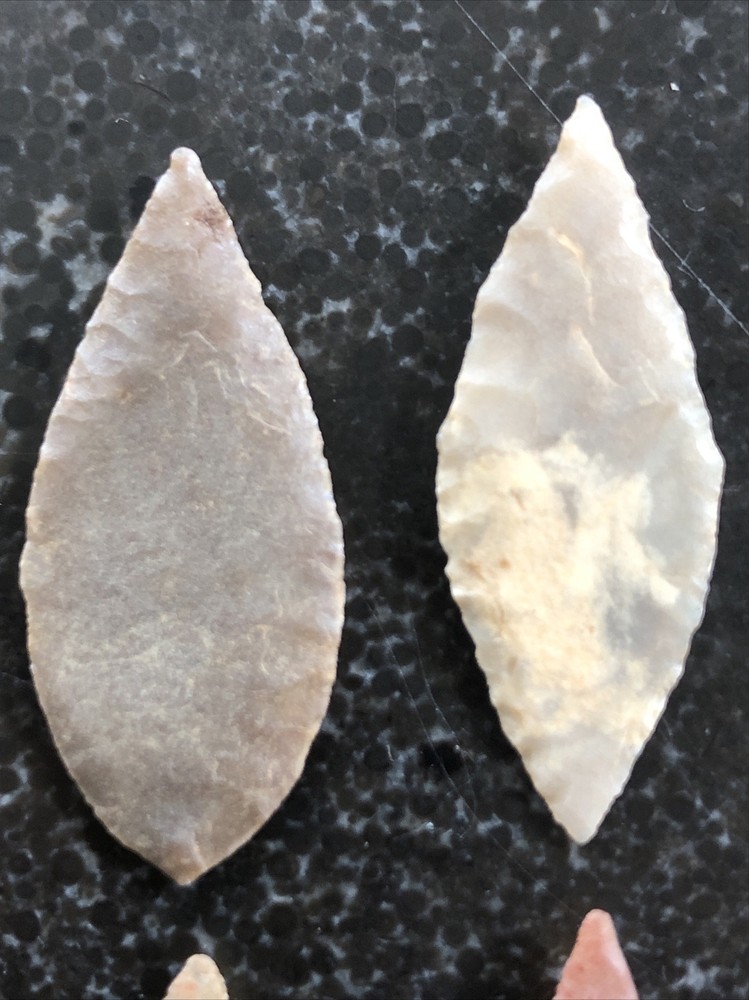 Very Rare Thin Finest Western Sahara 4 Neolithic Translucent Points Pristine A+