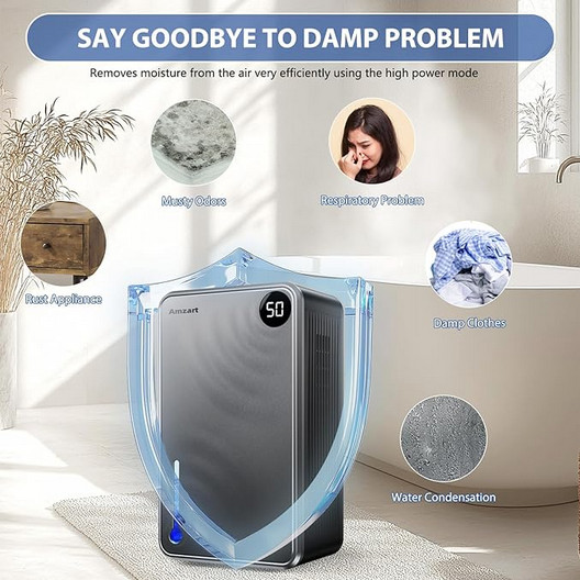 Dehumidifier 118 OZ for Home, With Humidity Display, Time Setting Dehumidifier